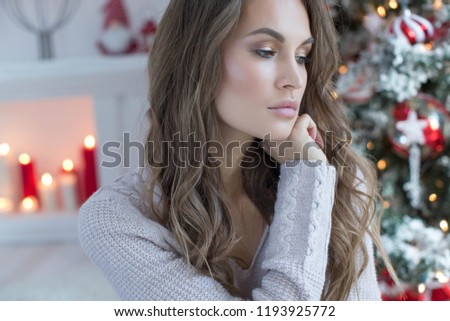 Woman at Christmas