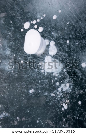frozen methane bubbles