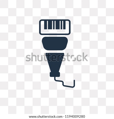 Barcode scanner vector icon isolated on transparent background, Barcode scanner transparency concept can be used web and mobile