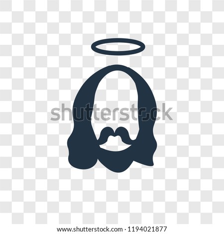 Jesus vector icon isolated on transparent background, Jesus transparency logo concept