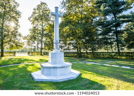 US Military War Cemetery Cross