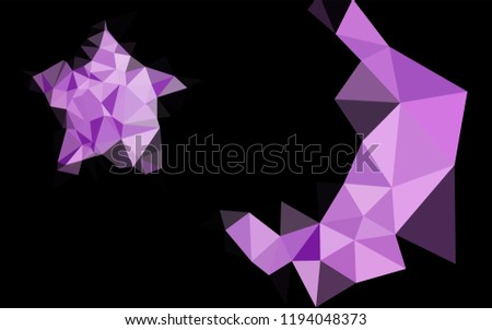 Light Purple vector polygonal pattern. An elegant bright illustration with gradient. The polygonal design can be used for your web site.