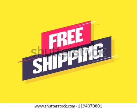 Free Shipping Label Royalty-Free Stock Photo #1194070801