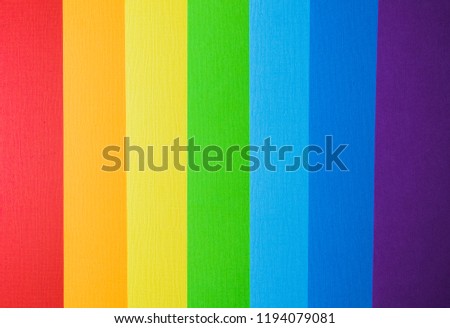 rainbow colors creative paper background, view from above