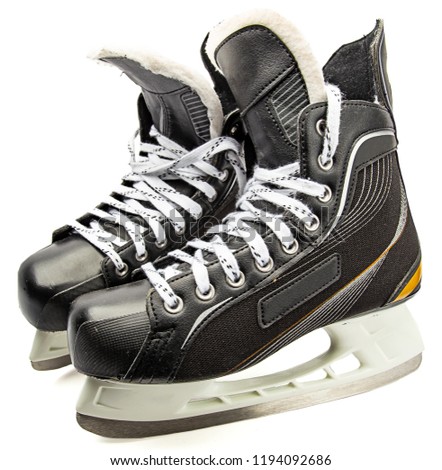 Male ice skate isolate against white background