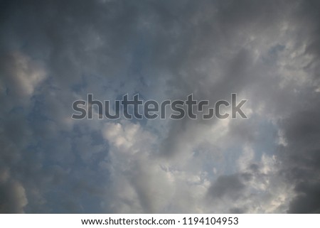 Beautiful sky and white clouds on the background of blue skies change their views