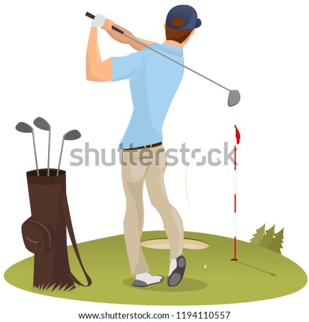 Golf player illustration