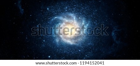 Panoramic view of the galaxy and star. Abstract space background. Elements of this image furnished by NASA. Royalty-Free Stock Photo #1194152041