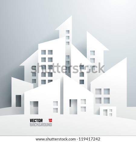 Abstract 3D Paper Buildings