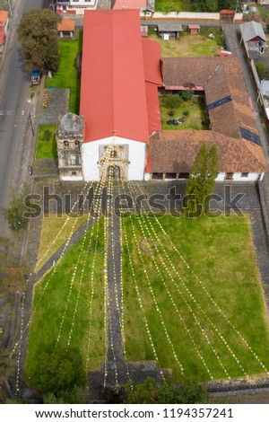 Aerial photography about the town of Zacan Michoacan Mexico.
