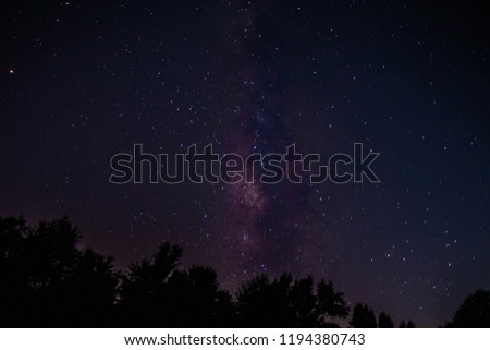 Photography of the stars and the MilkyWay on October 2nd, 2018 around 8.30PM. Picture that allow us to observe a very small percentage of the galaxy.  