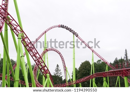 roller coaster attractions fun in the park for children