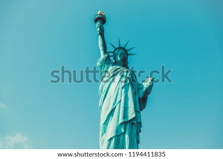 The statue of Liberty.