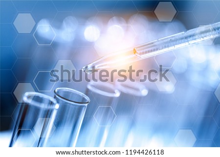 science laboratory test tubes close up Royalty-Free Stock Photo #1194426118