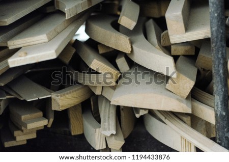 Wooden materials and parts 