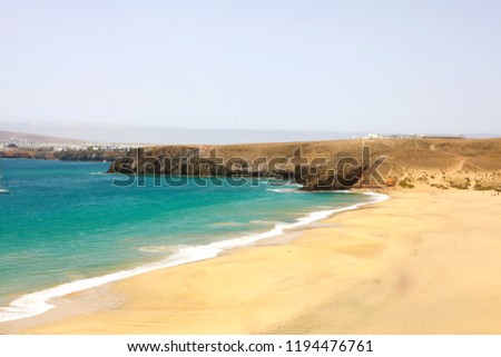 Playas de Papagayo beaches in Costa del Rubicon coast, Lanzarote, Canary Islands