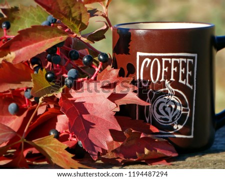 Autumn hot coffee time  