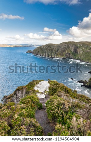 This is a picture of the sea cliffs at Horn Head in Donegal Ireland