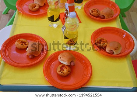 Typical preparation of a birthday party for children