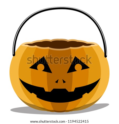 Isolated cute halloween pumpkin. Vector illustration design