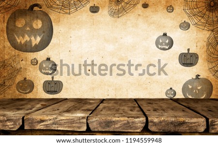 Halloween background table