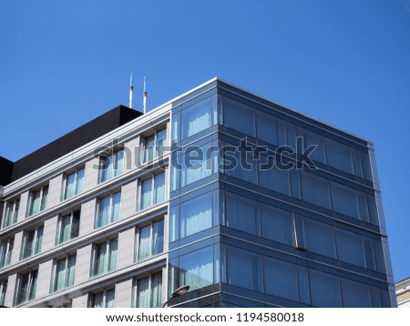 Modern business building - blue glass windows