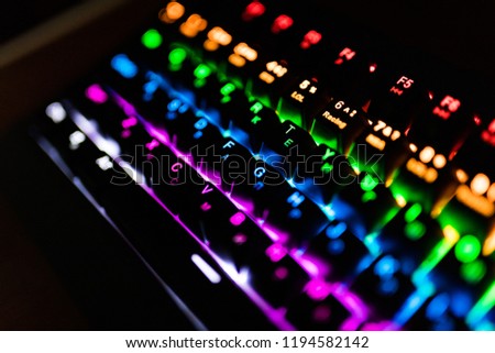 Back light computer gaming keyboard with versatile color schemes.