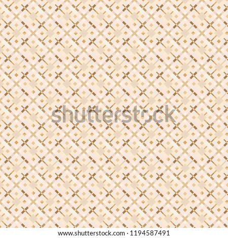 beautiful beige and brown checkered and diamonds pattern  with irregular edge intersecting squares for textile, fabric, backdrops and backgrounds. colorful surface design with pattern swatch at eps. 