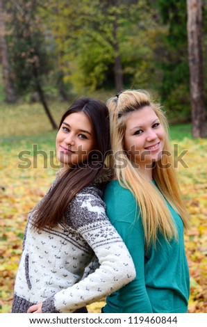 Two girls in nature