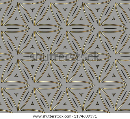 Seamless geometric pattern. With gold color line ornament. creative design for different backgrounds. Seamless horizontal borders with repeating line texture.