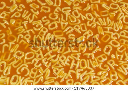 Alphabet pasta Royalty-Free Stock Photo #119463337