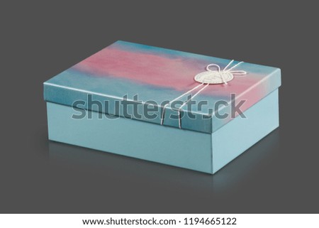 gift box on gray background