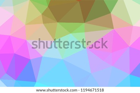 Light Multicolor, Rainbow vector polygonal pattern. Colorful abstract illustration with gradient. Brand new style for your business design.