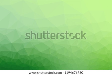 Light Green vector low poly cover. A sample with polygonal shapes. The completely new template can be used for your brand book.