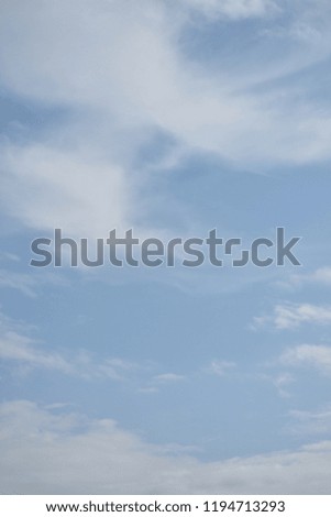 Soft blue sky with white clouds for abstract or nature background. 
