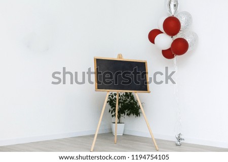 Back to school message board with balloon