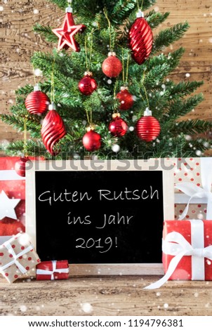 Colorful Tree With Guten Rutsch 2019 Means New Year