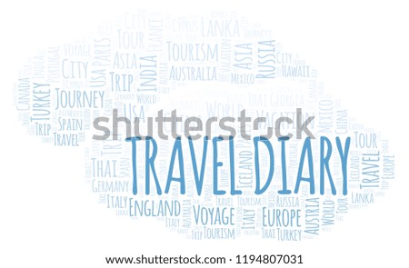 Travel Diary word cloud.