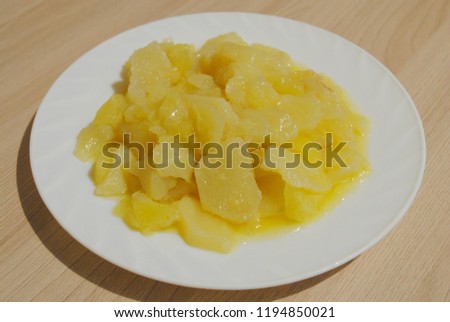dish with potatoes and zucchini