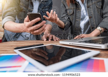 designer graphic team meeting creative creativity work tablet design artist coloring colour ideas style networking human notebook pattern place concept warm colours sun light.