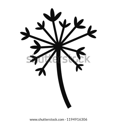 Vector Twig. Isolated Shape On White Background.