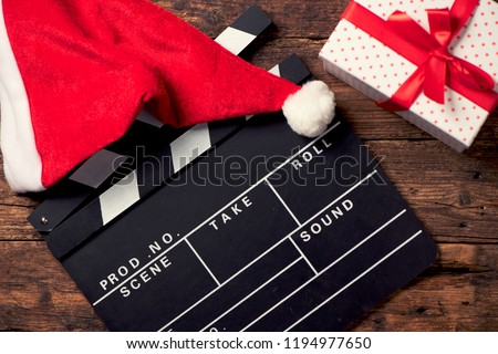 Christmas hat with film board cutout