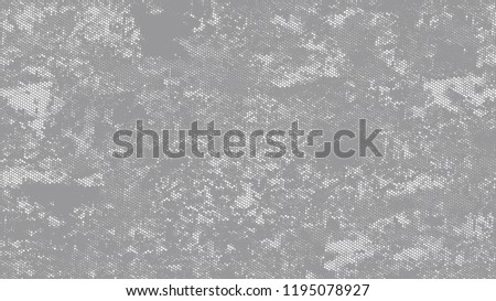 Grainy Distress Grunge Brush Texture. Cartoon Retro Vector Pattern. Scatter Style Texture. White and Gray Monochrome Print Design Pattern.