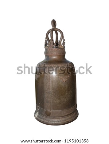 bell of temple isolation with white background