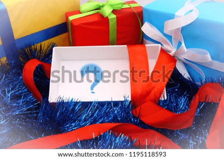 open box and new year's gifts
