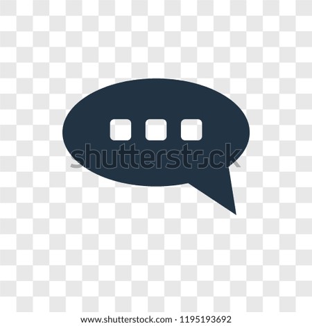 Chat vector icon isolated on transparent background, Chat transparency logo concept