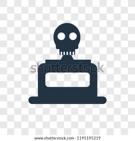 Skeleton vector icon isolated on transparent background, Skeleton transparency logo concept
