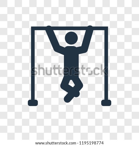 Gymnast vector icon isolated on transparent background, Gymnast transparency logo concept
