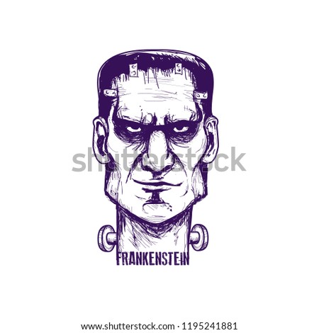 Frankenstein hand drawn illustration