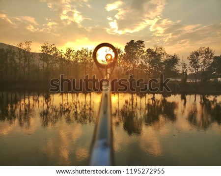 bass fishing sunset